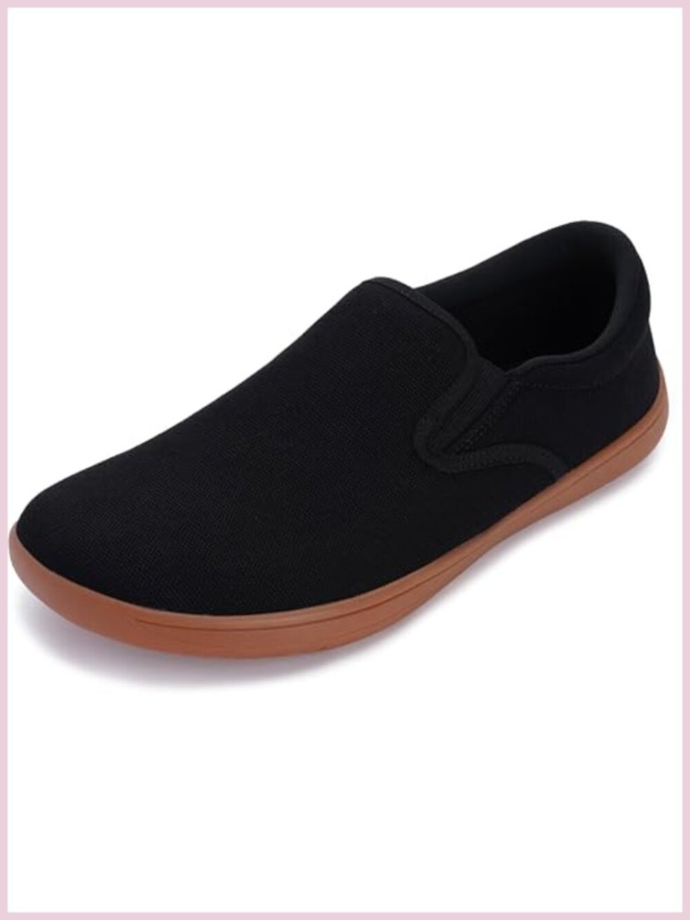 Men's Canvas Slip On Barefoot Shoes Wide Toe Box Zero Drop Minimalist